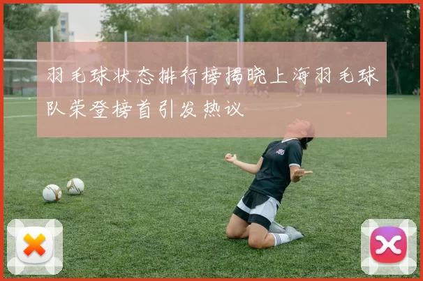 羽毛球状态排行榜揭晓上海羽毛球队荣登榜首引发热议